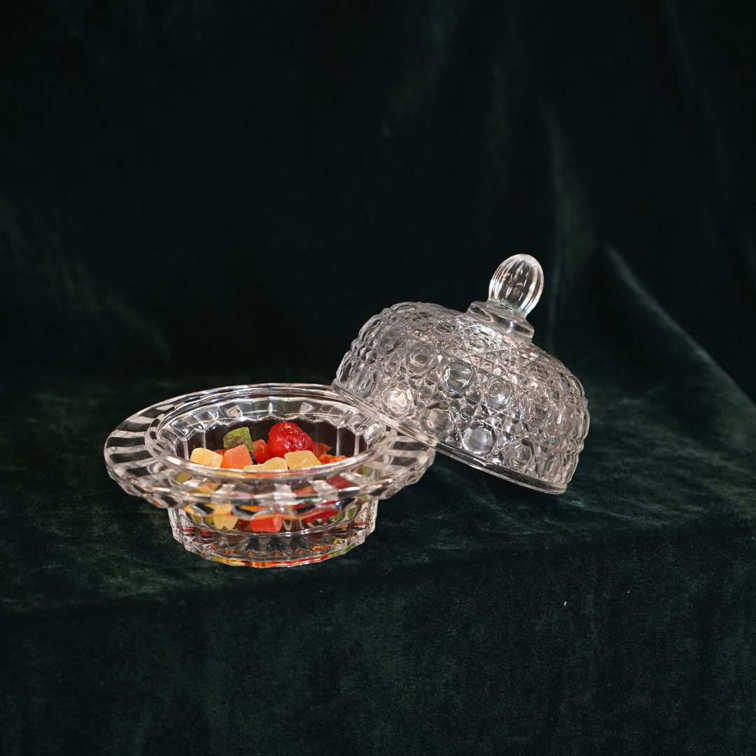 Crystal Textured Glass Candy Bowl