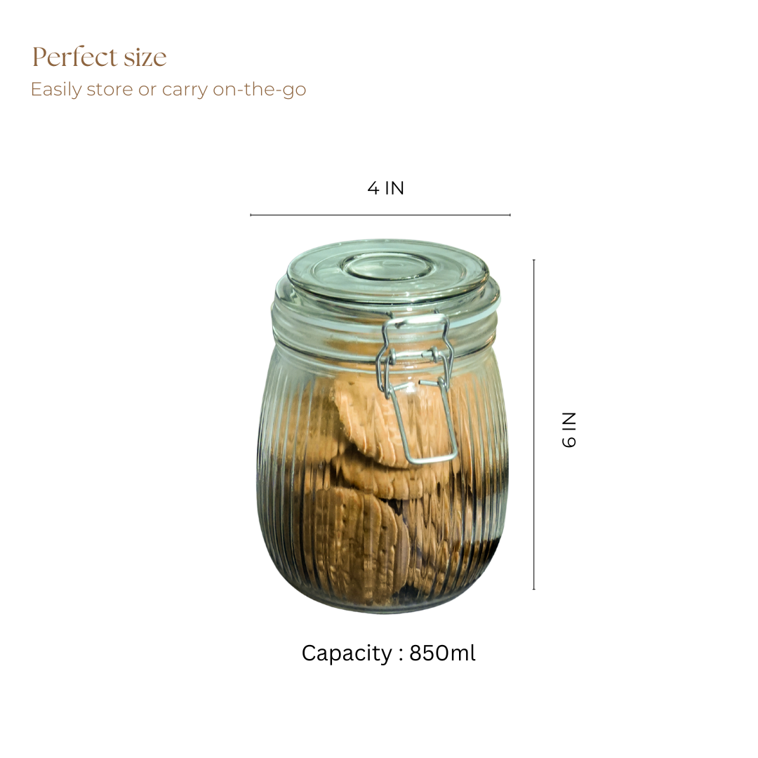 Airtight Mason Jar, Grey