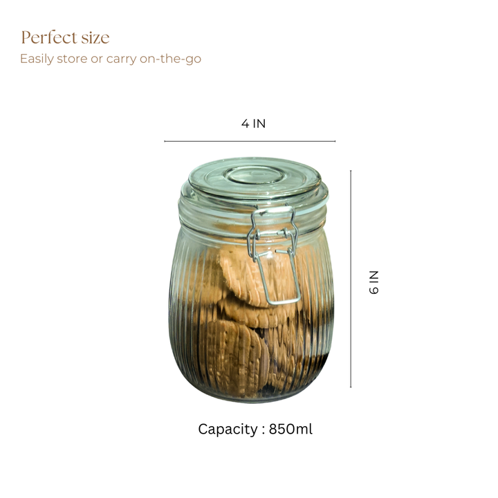 Airtight Mason Jar, Grey