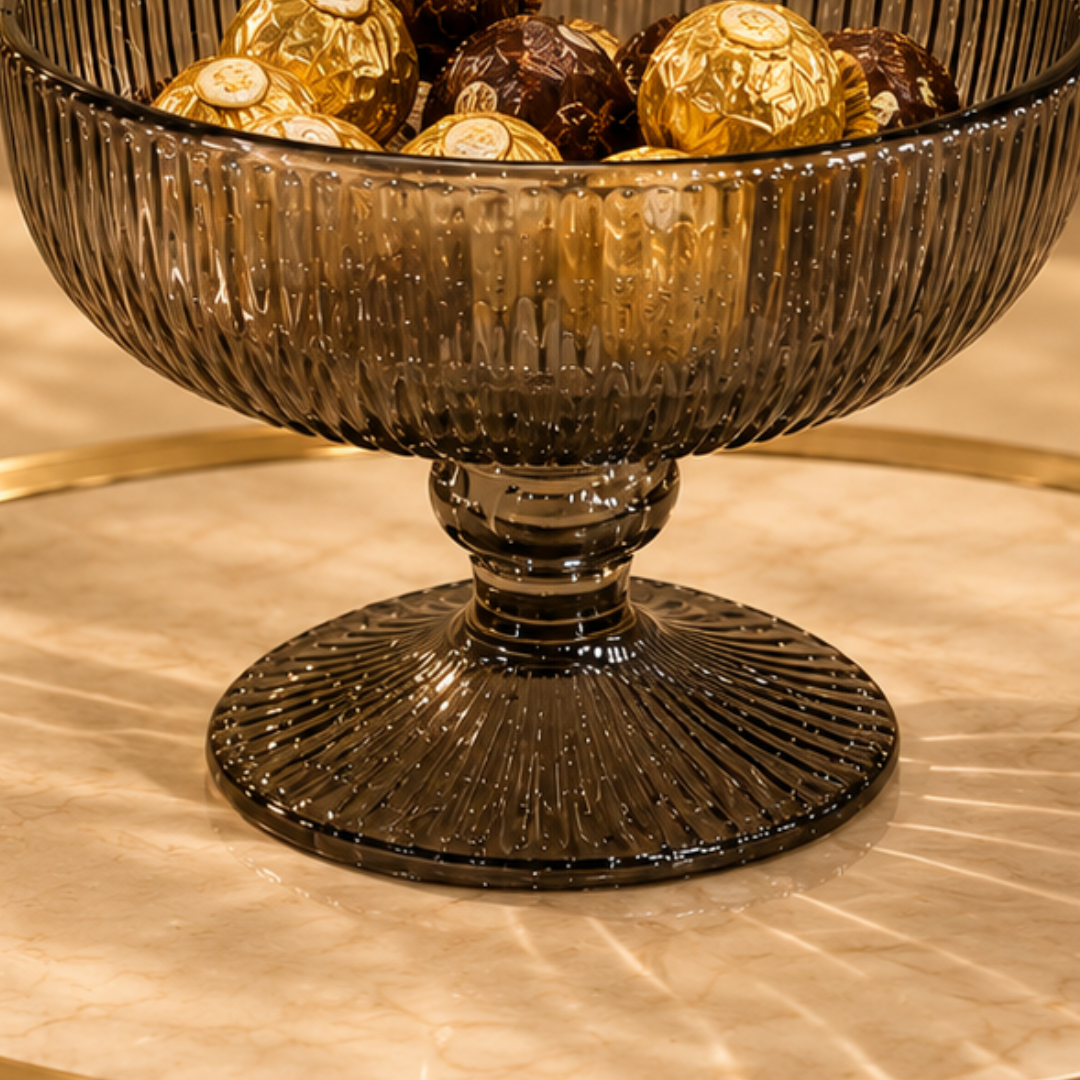 Grey Fluted Dessert Bowls – Set of 6