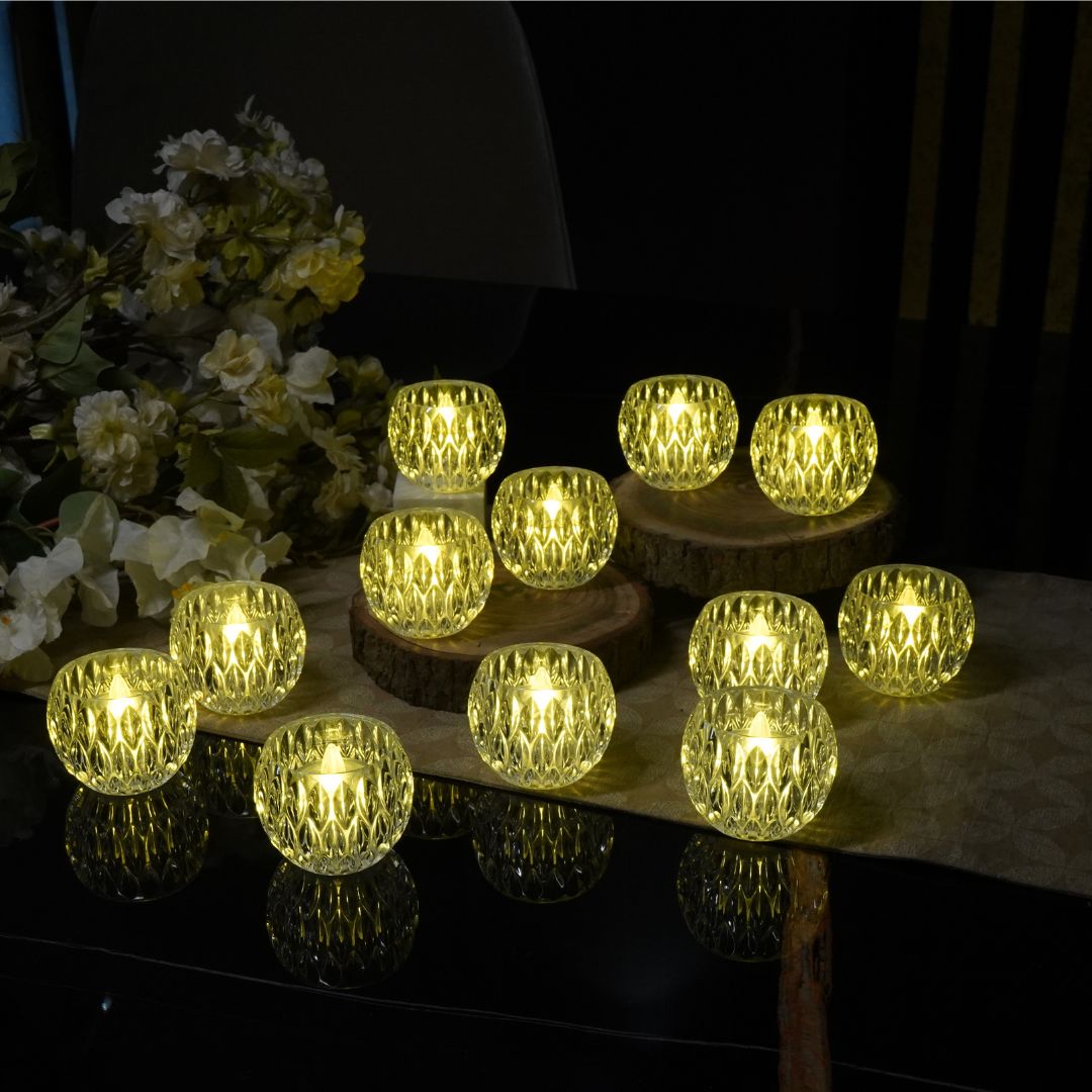 LED Tealights Set of 12 Battery Included
