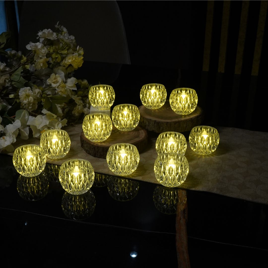 LED Tealights Set of 12 Battery Included