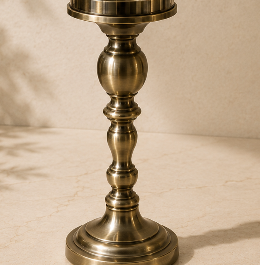 Regal Pedestal Hurricane Candle Holder, Medium