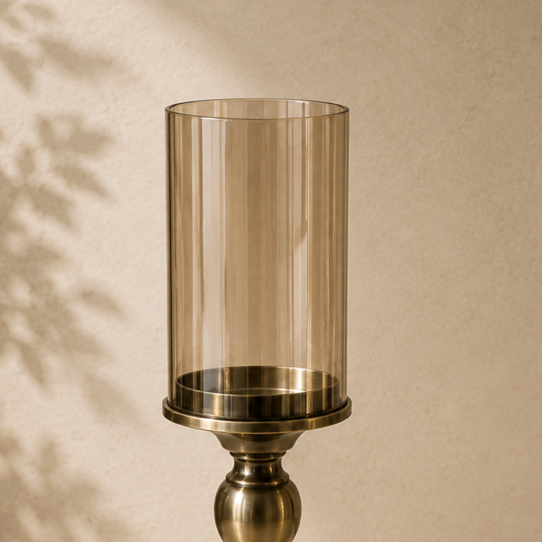 Regal Pedestal Hurricane Candle Holder, Medium