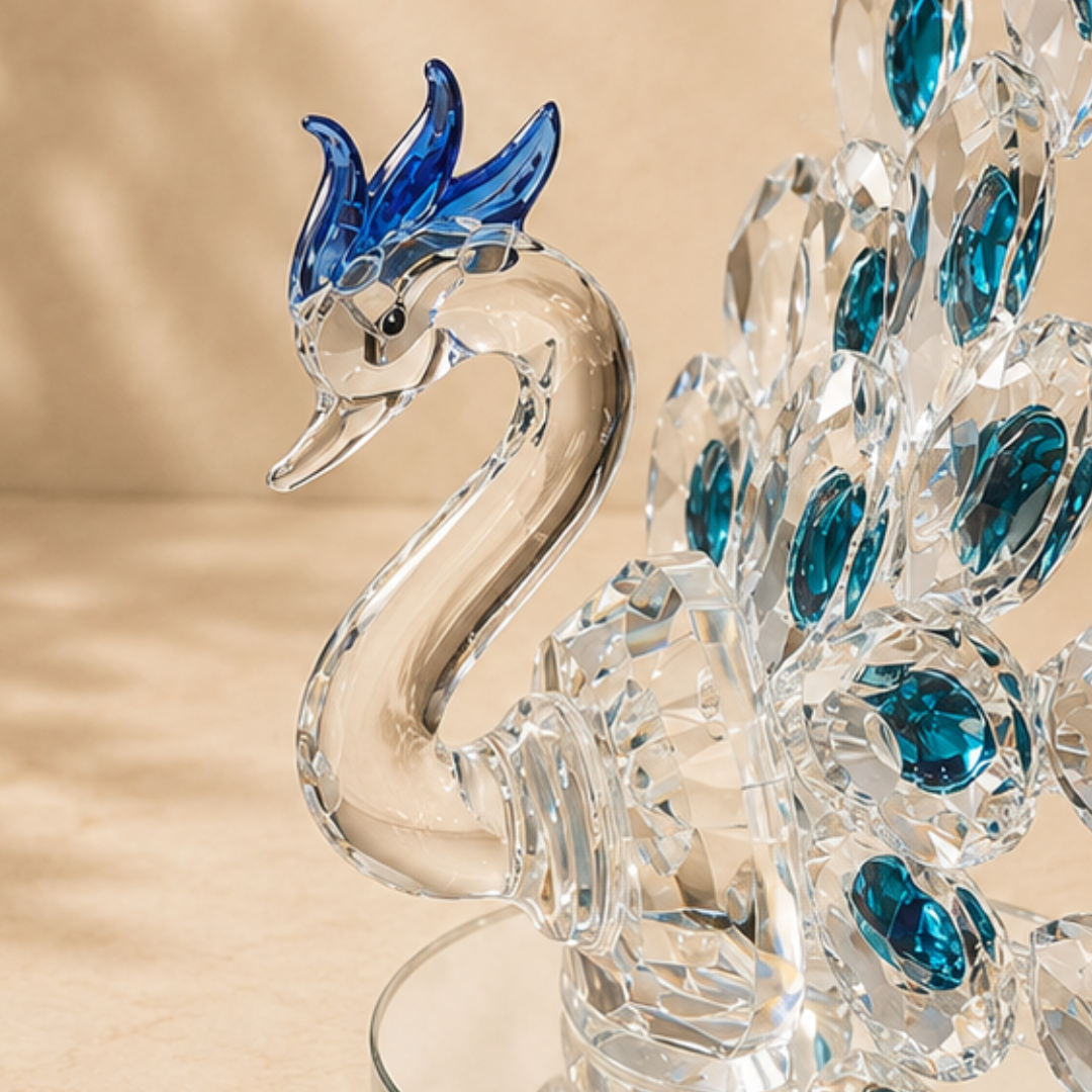 Azure Plume Crystal Peacock