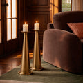 Gold Candle Stands, set of 2