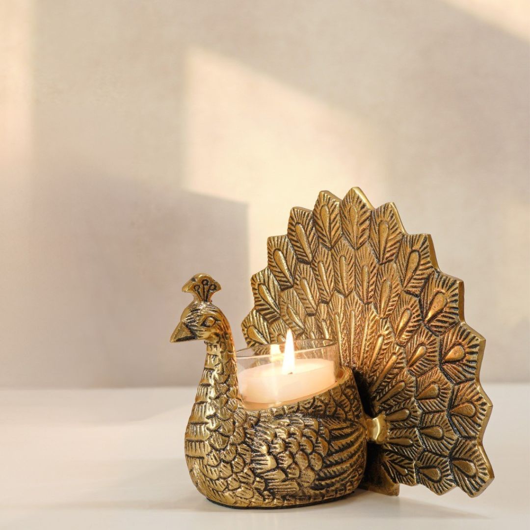 Peacock Candle holder