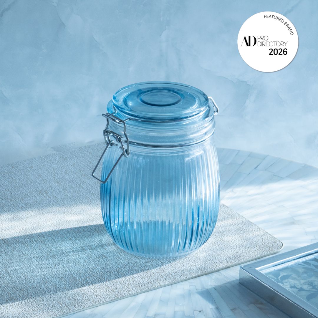 Airtight Mason Glass Jar, Blue