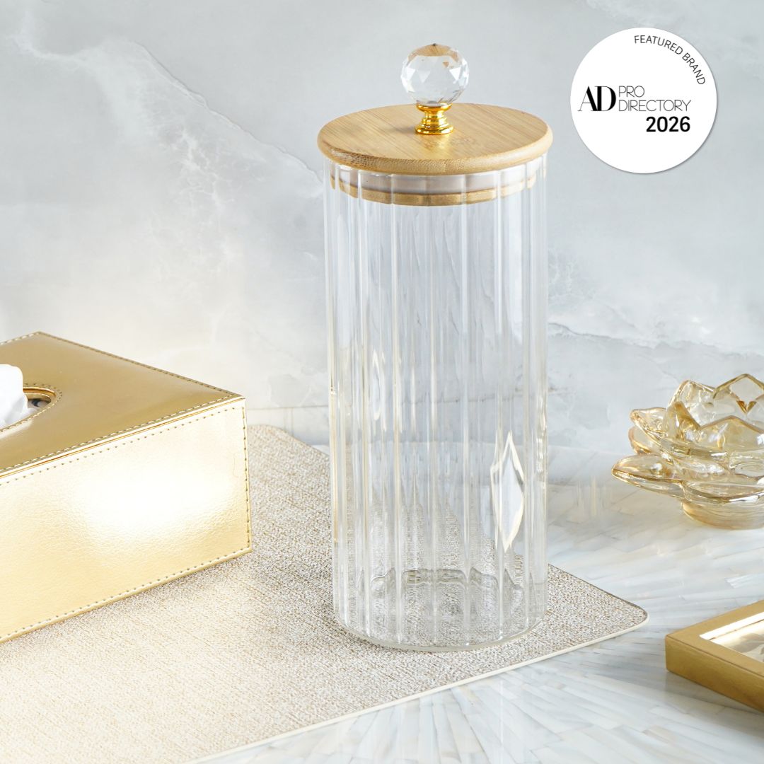Large Glass Jar with Crystal Airtight Lid, Clear