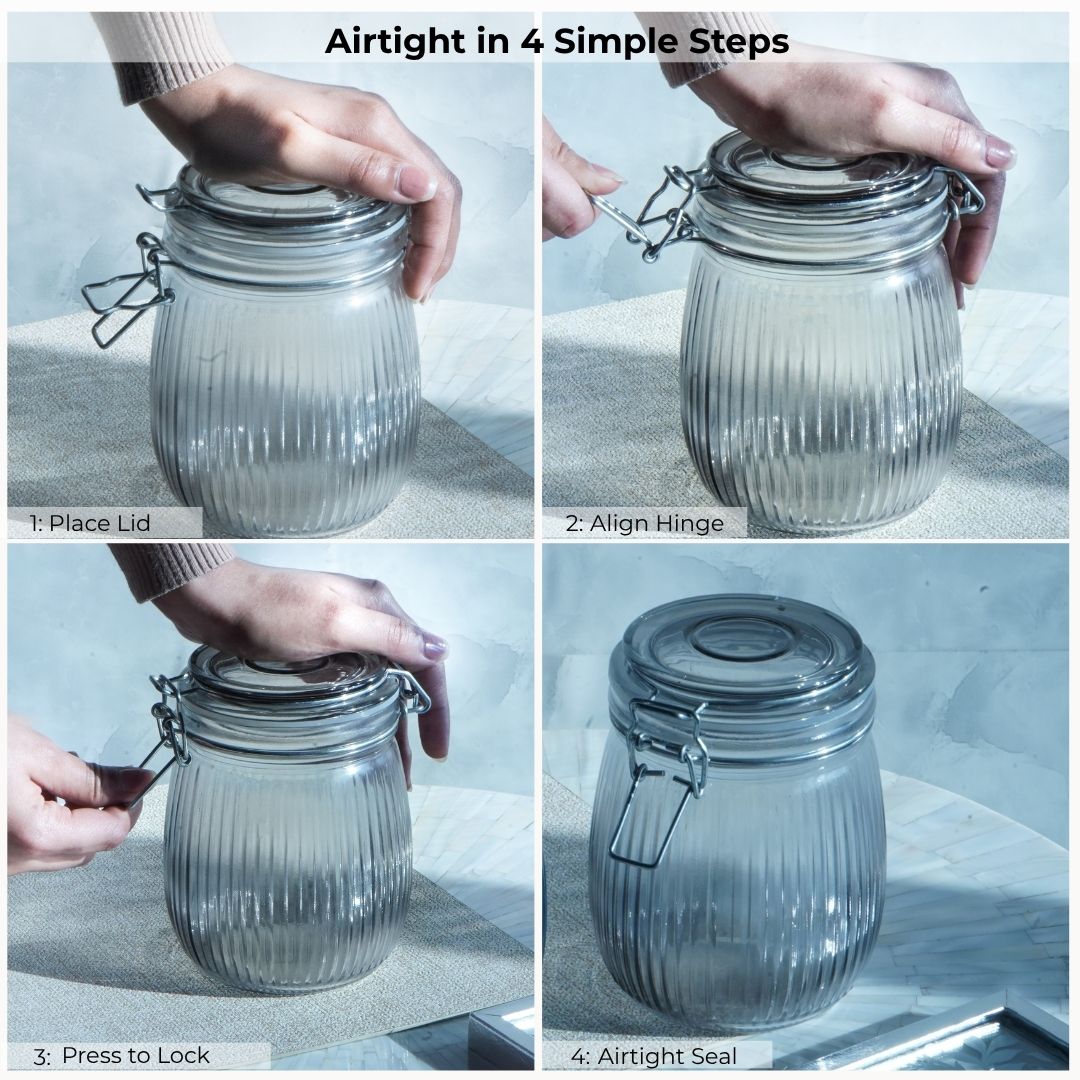 Airtight Mason Jar, Grey
