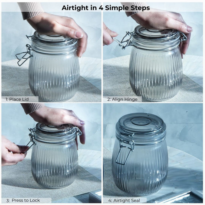 Airtight Mason Jar, Grey