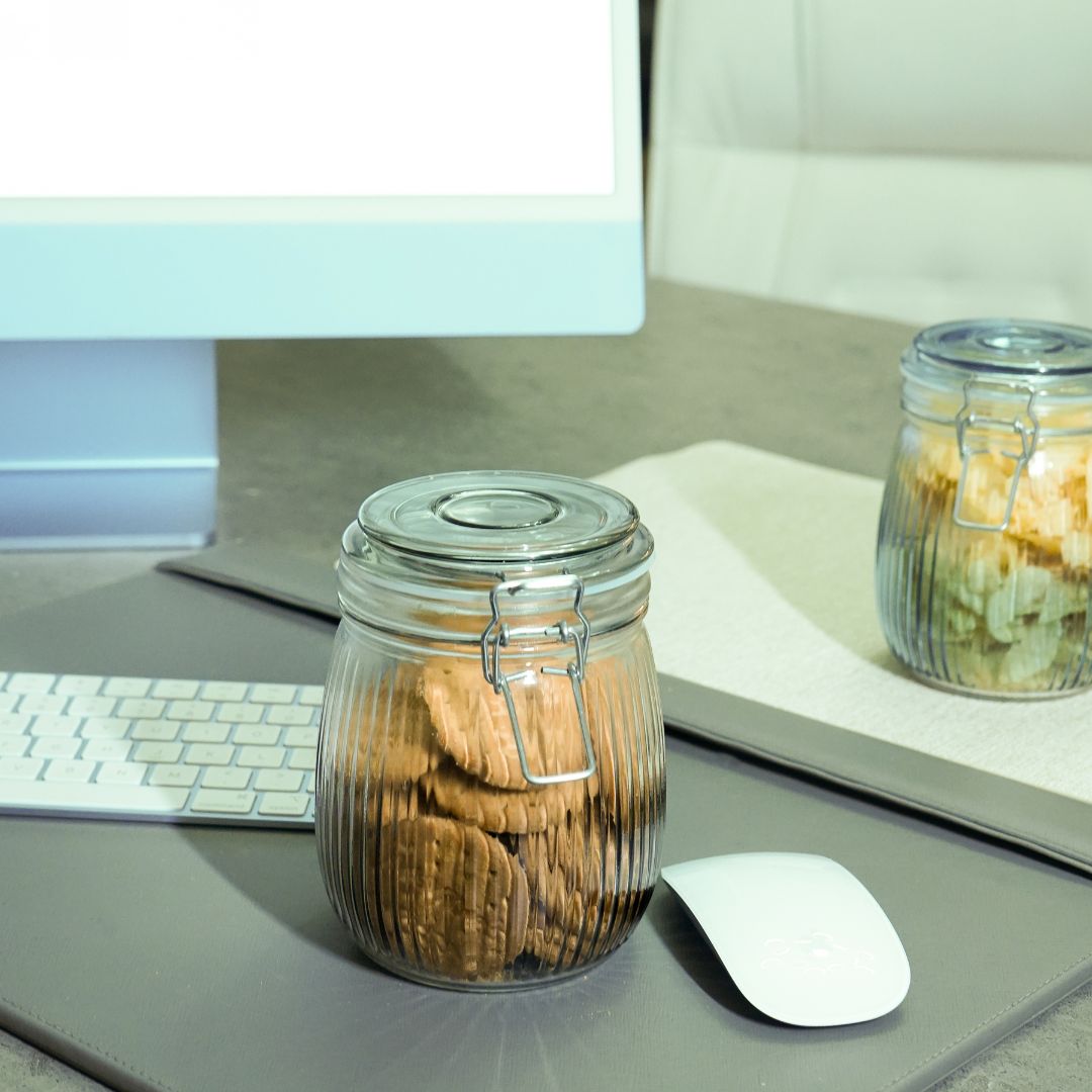 Airtight Clip-Top Jar, Grey