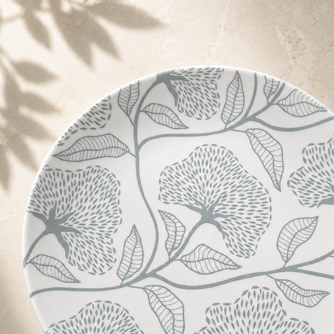 Printed Quarter Plate, Grey
