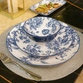 Blue Floral Ceramic Dining Plate
