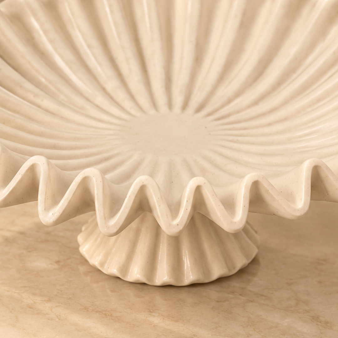 Sculpted Ivory Urli Bowl