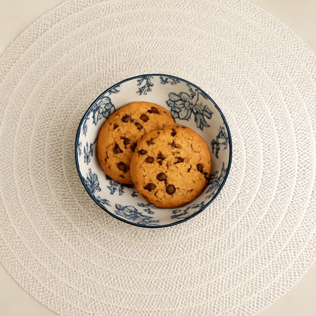 Floral Ceramic Bowl, Blue