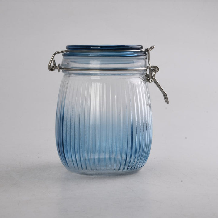 Airtight Mason Glass Jar, Blue