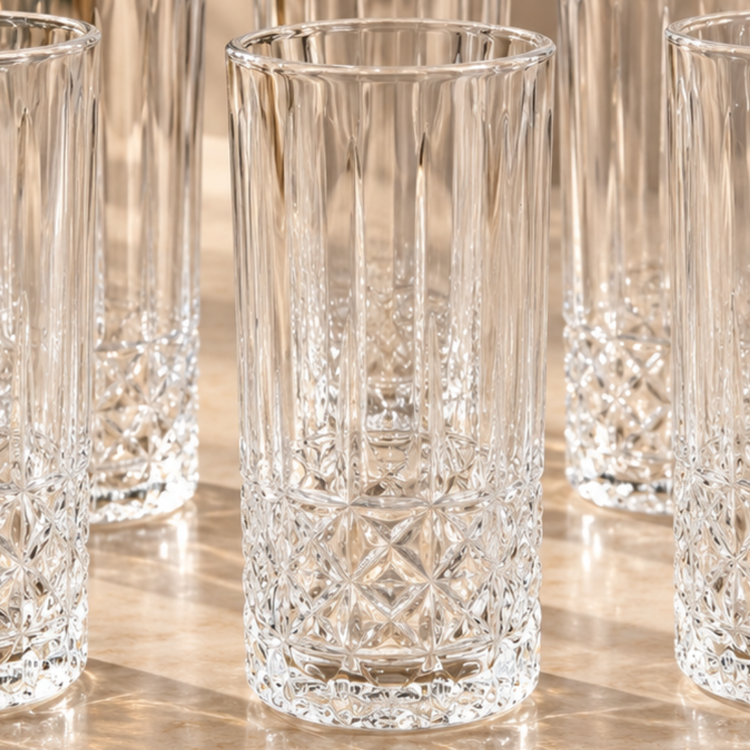 Textured Glass Set of 6
