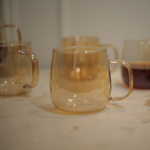 Set of 6 Tinted Golden Mugs