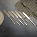 Set of 6 Stainless Steel Table Knife, Silver Cutlery