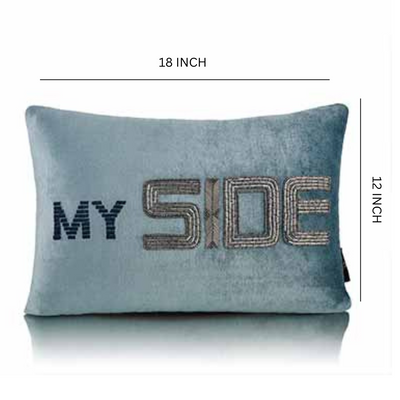 Side Divider Light Blue Cushion Cover
