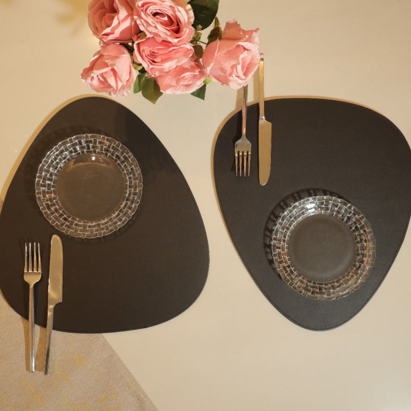 Set of 2 Table Placemats, Black