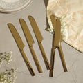 Set of 6 Stainless Steel Table Knife, Gold