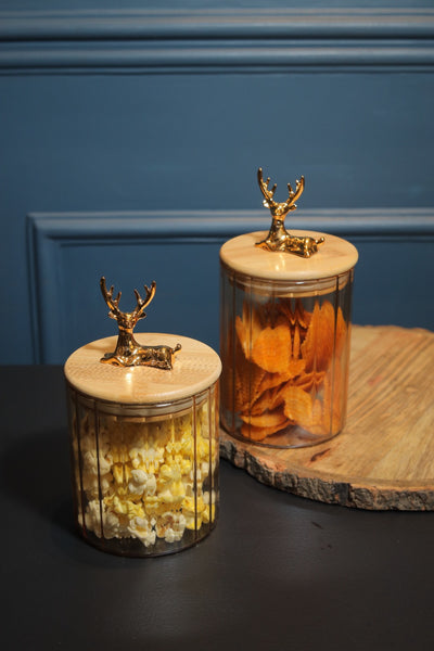 Tinted Airtight Deer Jar, Medium