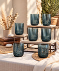 Textured Glass, Blue
