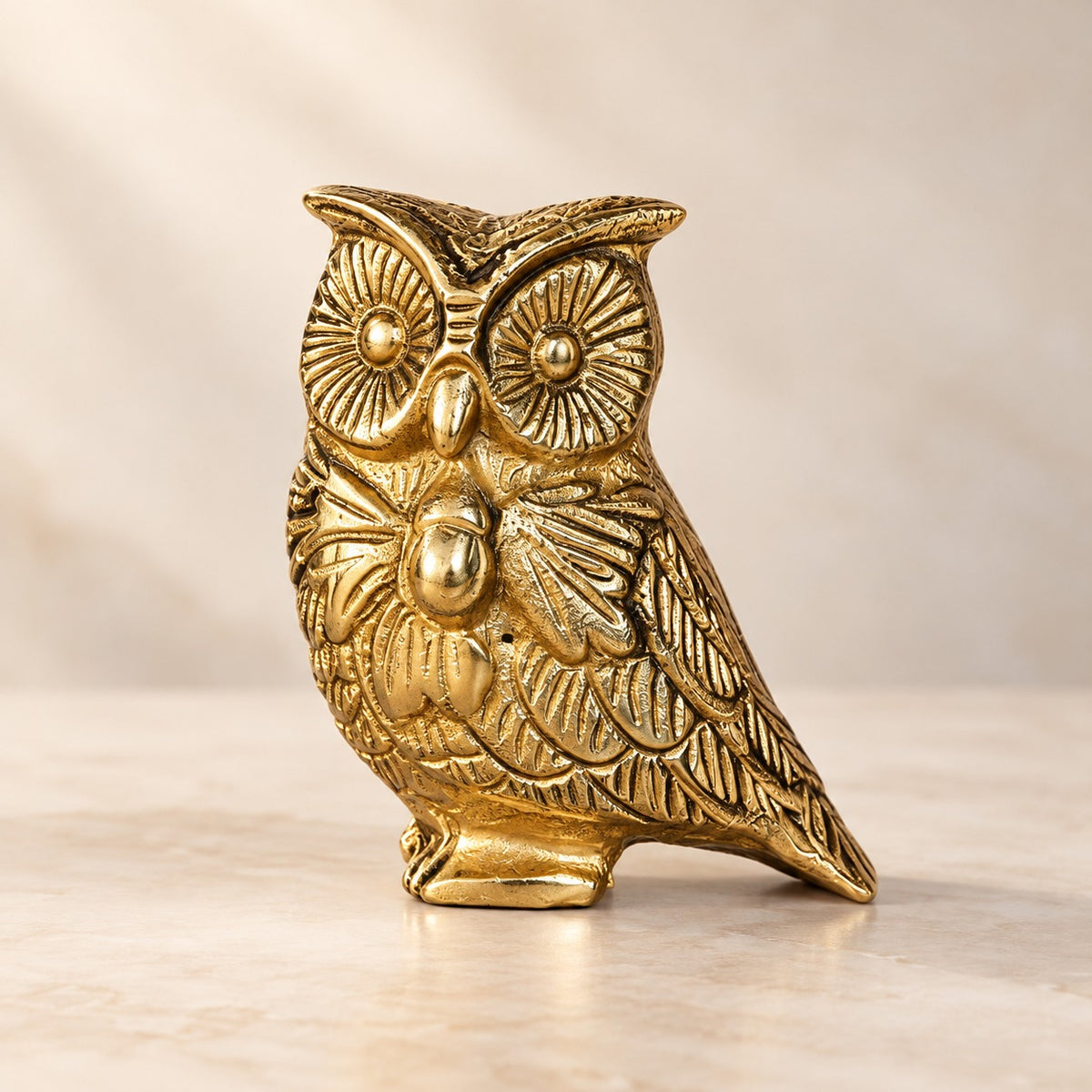 Brass Owl Figurine