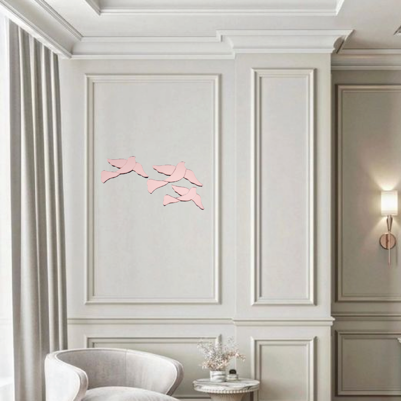 Rose Gold Passerine Wall Decor Medium