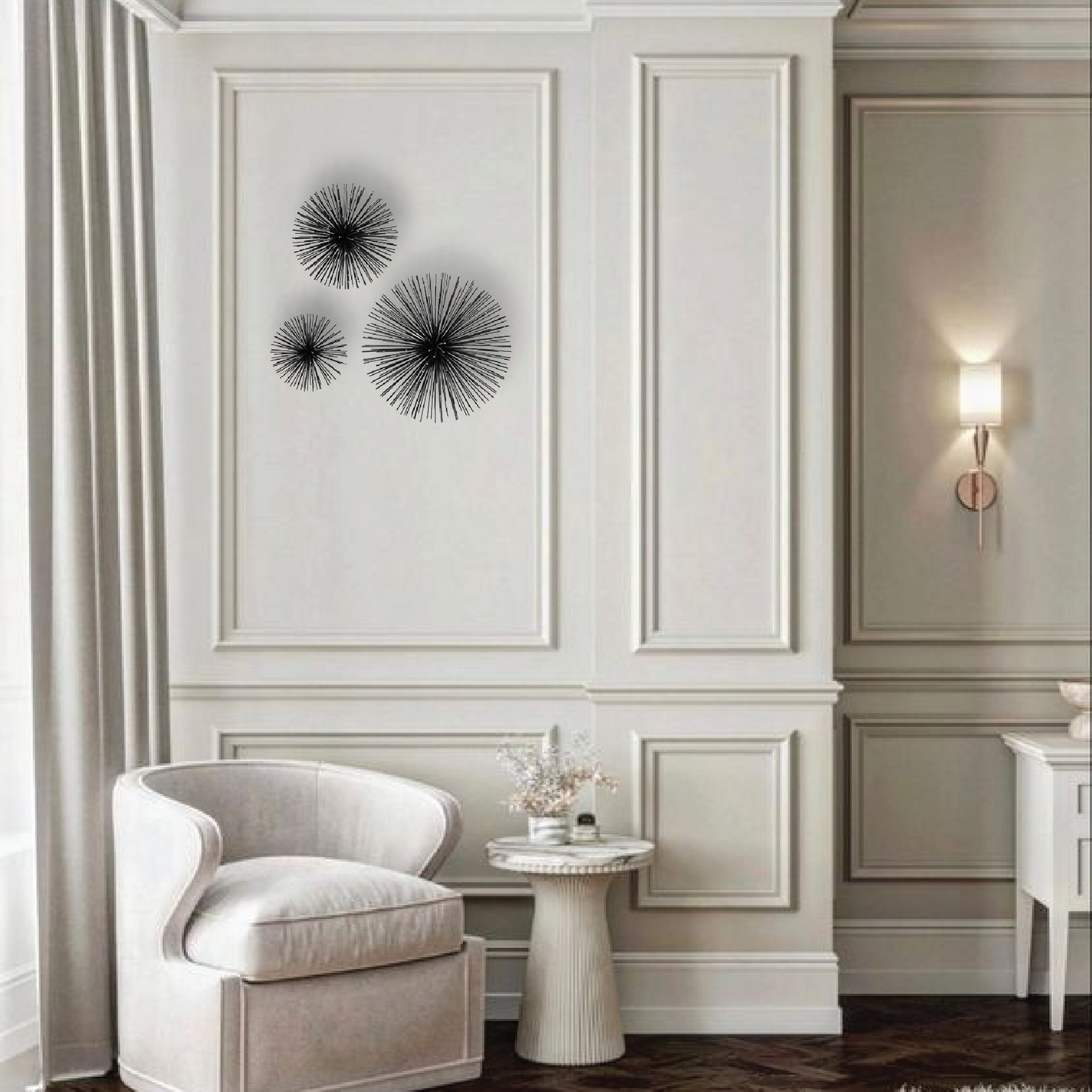 Black & Gold Sable Alambre Wall Decor, Medium