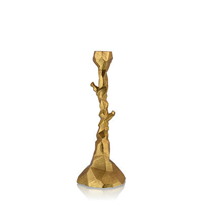 Cedar Candle Holder in Gold, Medium
