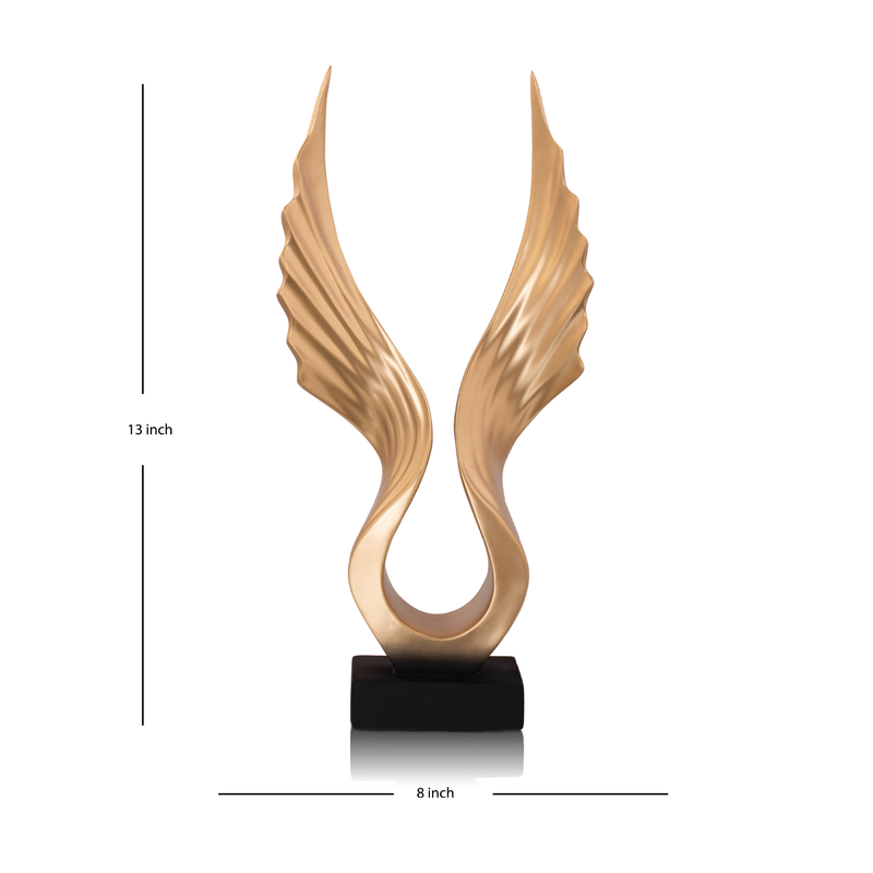 Gold Angel Wings Polyresin Figurine with Base – RCasa SLS Retail ...