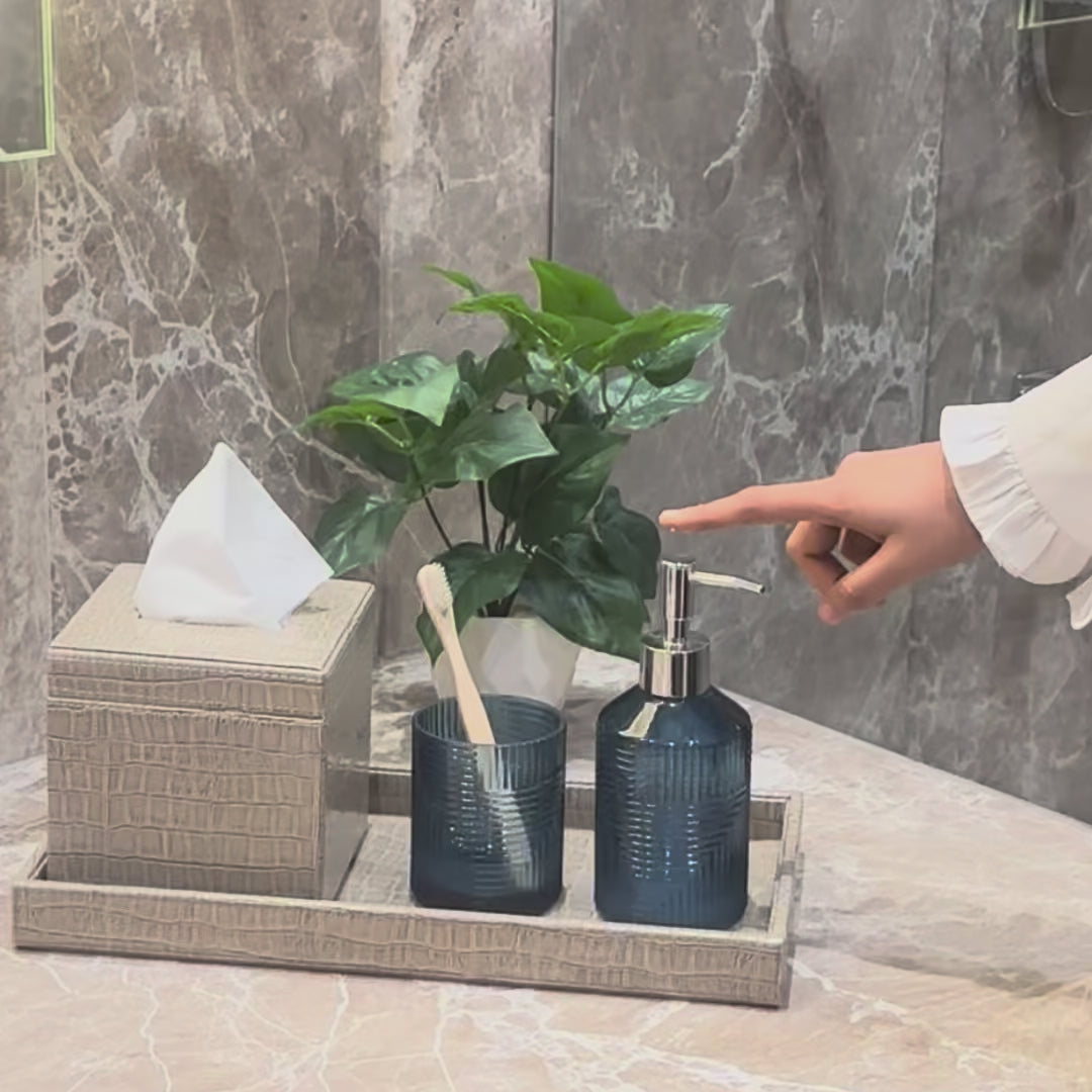 Luxe Bathroom Organiser, Green