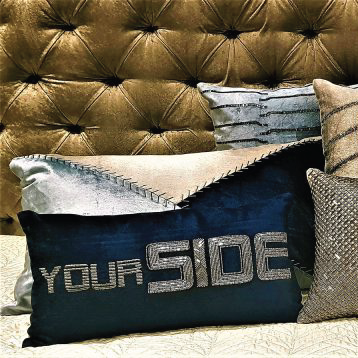 Side Divider Dark Blue Cushion Cover