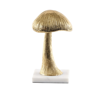 Gold Mushroom Decor Metal Figurine