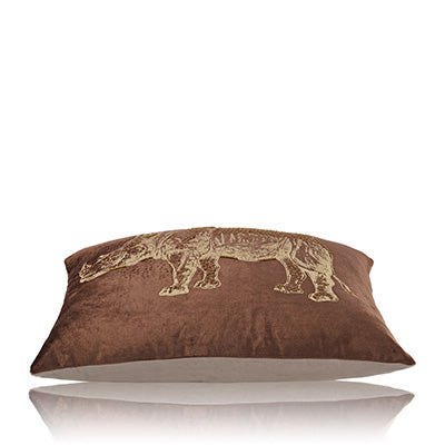 Sumatran Rhino Foil Cushion Cover