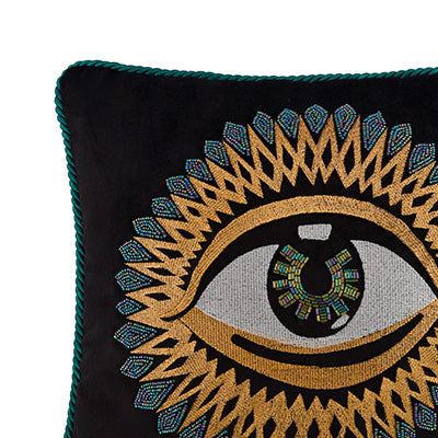 Eye of Horus Black cushion cover