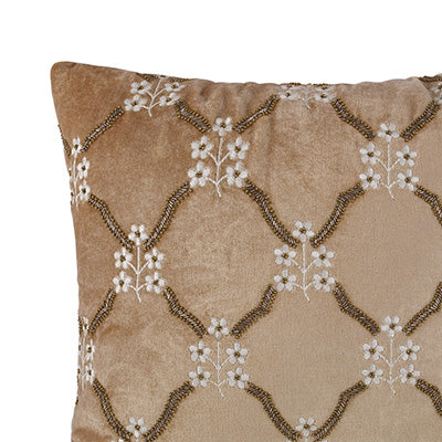 Floral Entwined Trellis Cushion Cover 18x18 inch