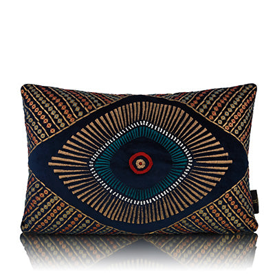 Isis Sequin Velvet/Mashru Silk Double-Sided Cushion Cover 13x18 inch
