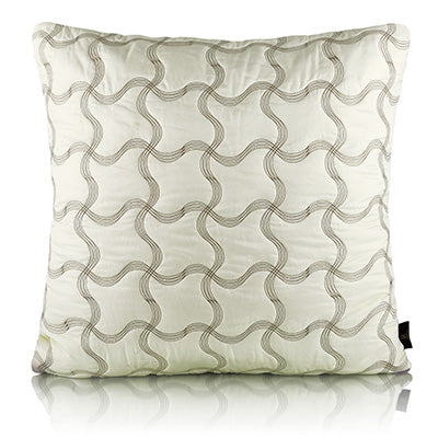 Plaid Faux Silk Euro Cushion Cover
