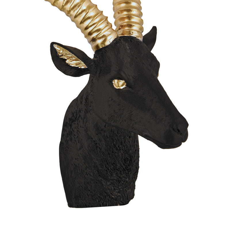 Stag Wall Decor Black Gold