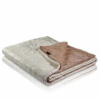 Critter Meadow Faux Silk Reversible Bedspread