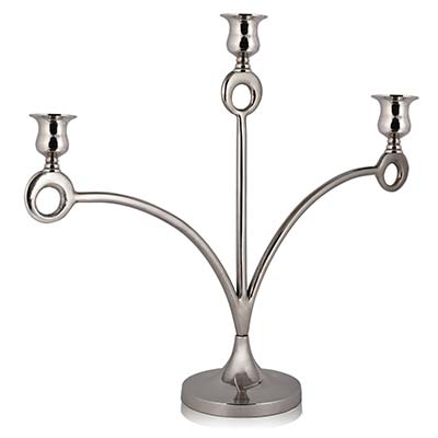Fleur Candle Holder in Silver, Small