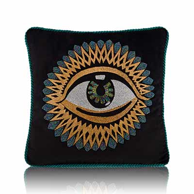 Eye Velvet cushion cover 16x16 inch