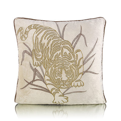 Tigris Beige Cushion Cover 18x18 inch